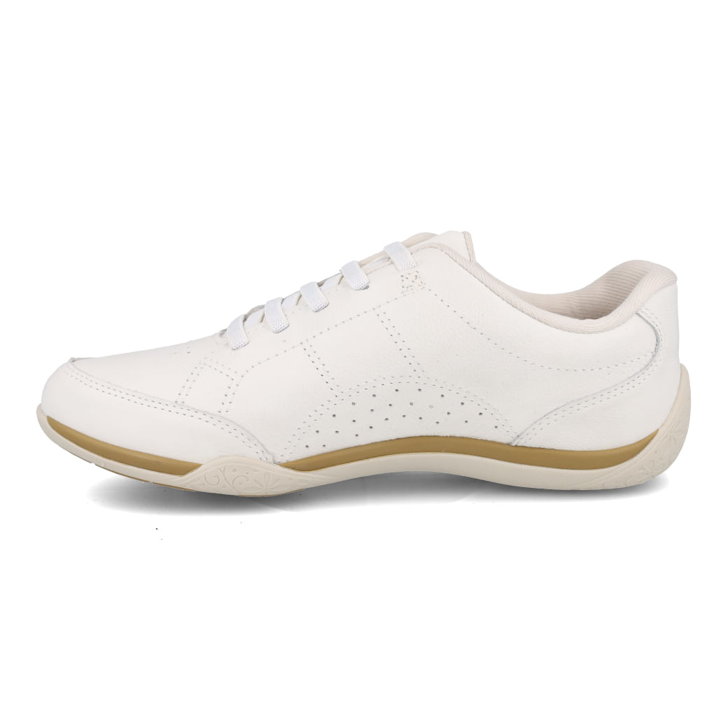 Tênis casual feminino Kolosh off white vista frontal para ajuste e conforto